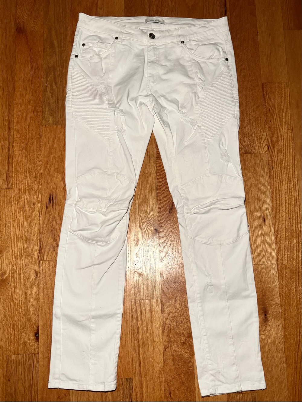 Balmain White Biker Jeans 🔥